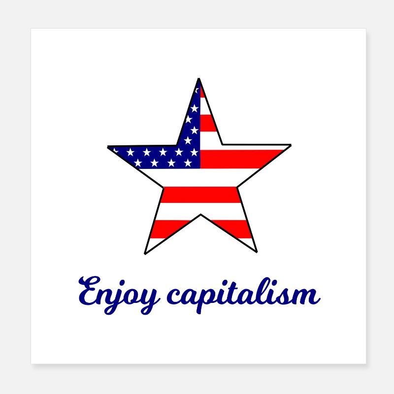 Kapitalismus Amerika Poster 20x20 cm