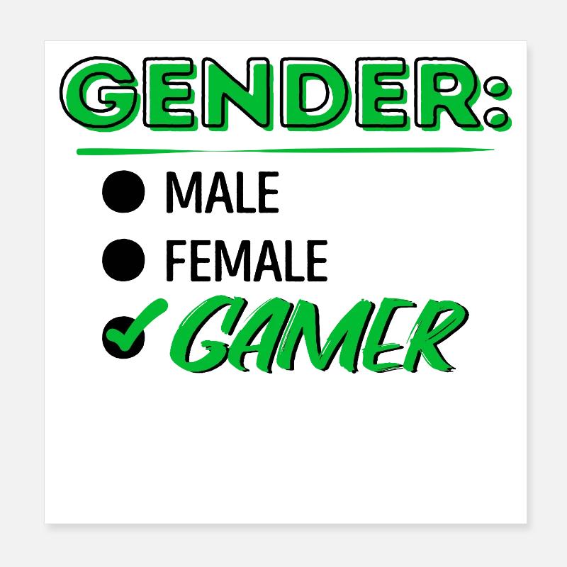 Gamer Funny Funny Zocker Console Player Poster 8" x 8" (20x20 cm)