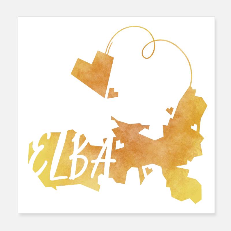 Elba Poster 8" x 8" (20x20 cm)