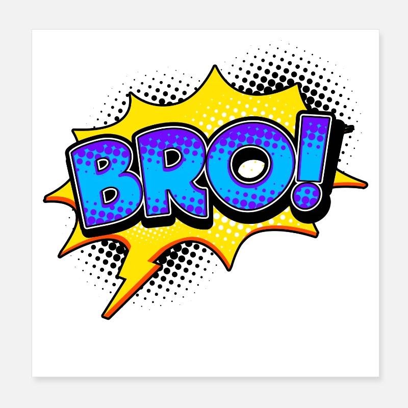 Sort Cool Drôle Poster 20 x 20 cm