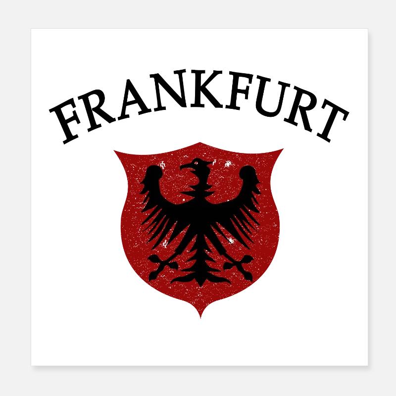 Frankfurter - Poster 20x20 cm - Weiß