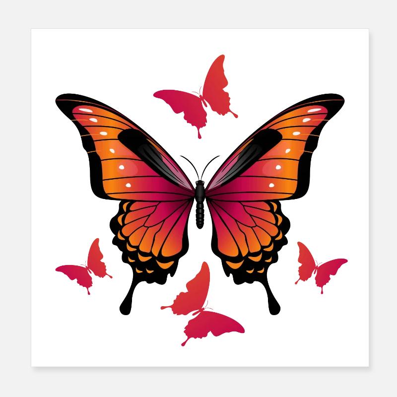 Papillons - Papillon Poster 20 x 20 cm