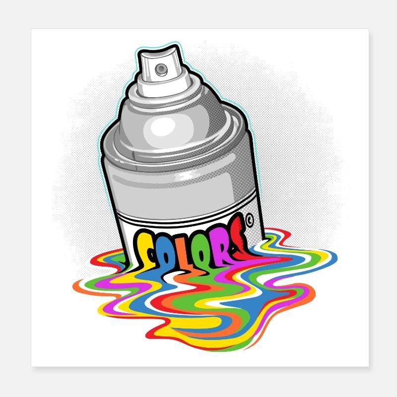 Spray paint melting Poster 8" x 8" (20x20 cm)