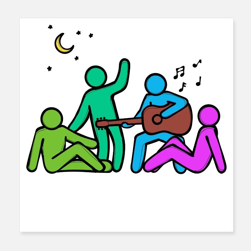 Beste Freunde Kumpel Freundschaft Poster 20x20 cm