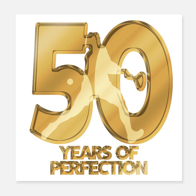 50 years Poster 8" x 8" (20x20 cm)