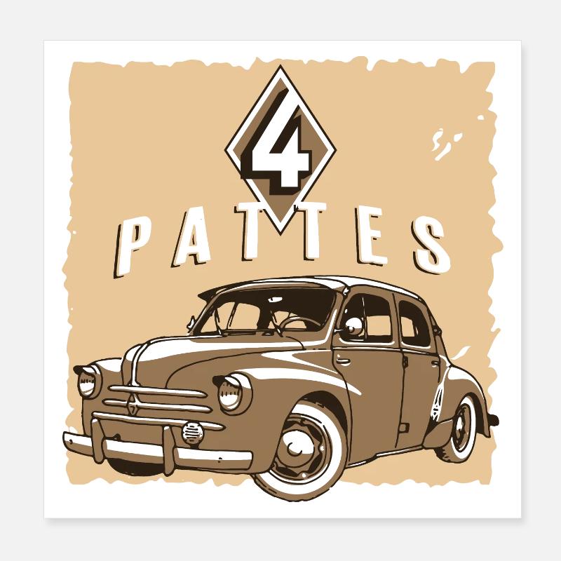 4 LEGS Poster 8" x 8" (20x20 cm)