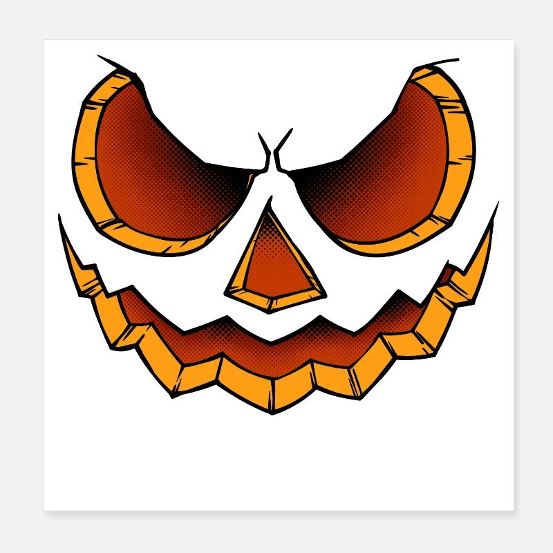C’est effrayant, la citrouille Halloween Poster 20 x 20 cm
