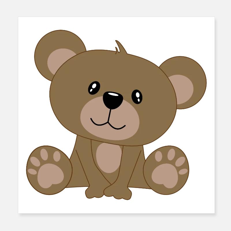 Bär, Teddybär Poster 20x20 cm