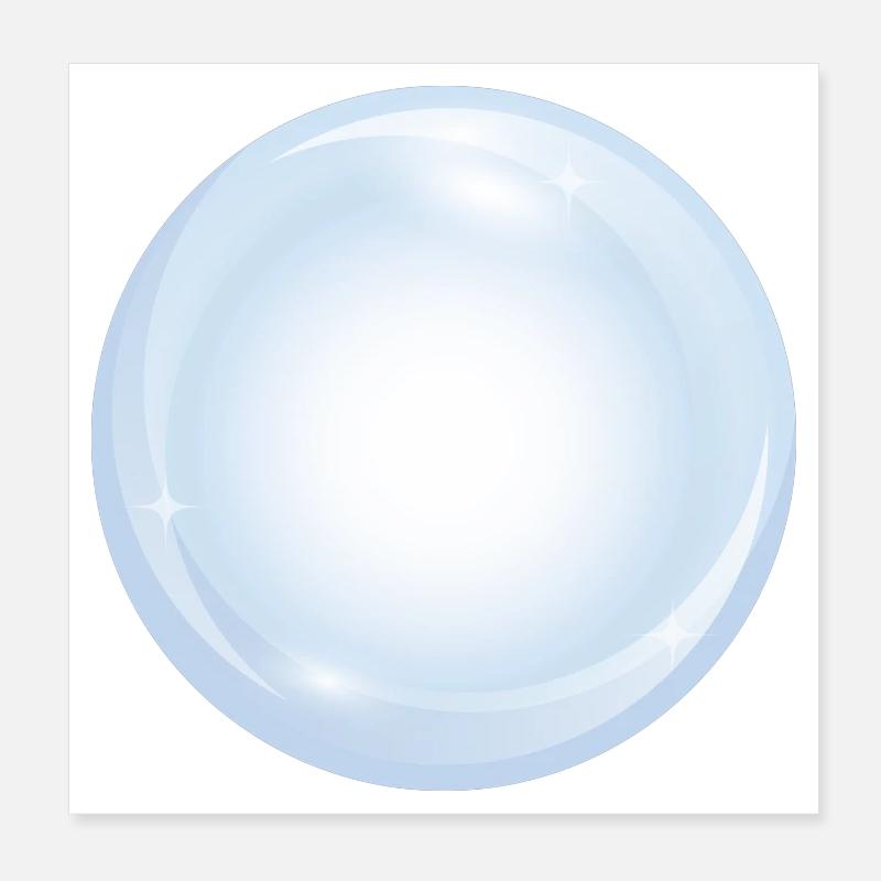 Crystal ball with delicate light reflections in pastel Poster 8" x 8" (20x20 cm)