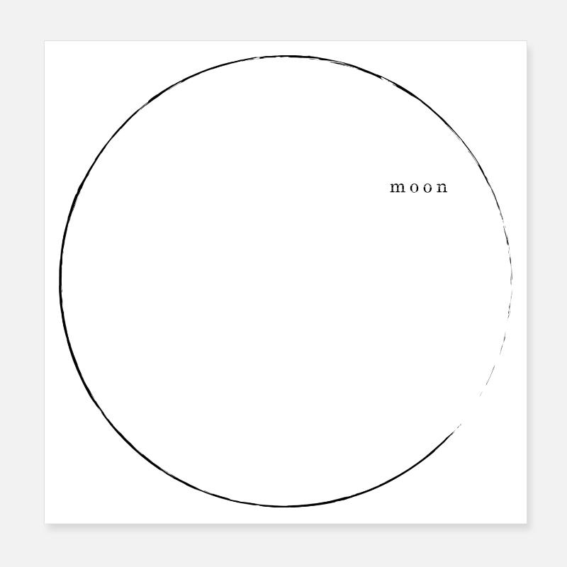 moon Poster 20x20 cm