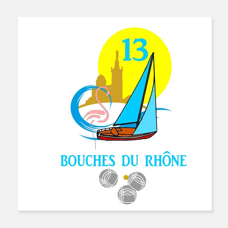 Bouches du rhône Poster 8" x 8" (20x20 cm)