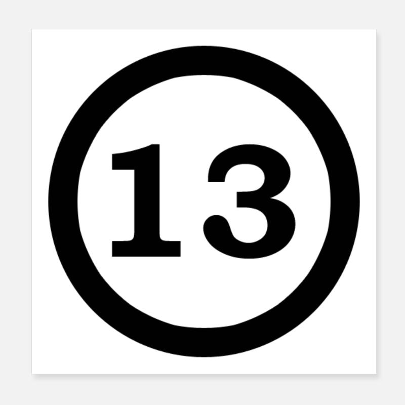 Chiffres Poster 20 x 20 cm