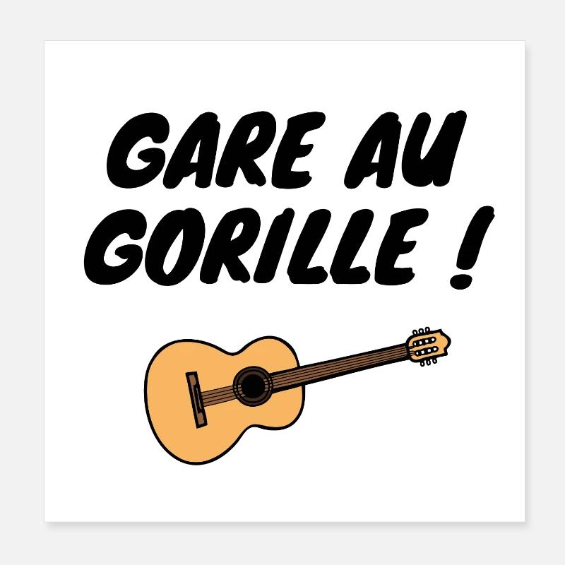 Gare au Gorille Poster 20 x 20 cm