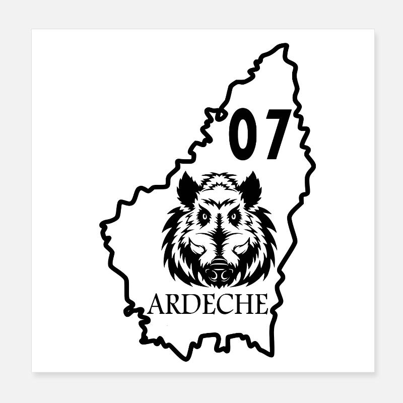 Ardèche Poster 20 x 20 cm