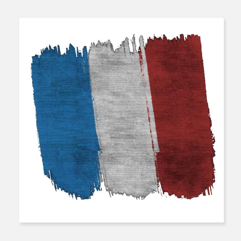 French flag Poster 8" x 8" (20x20 cm)
