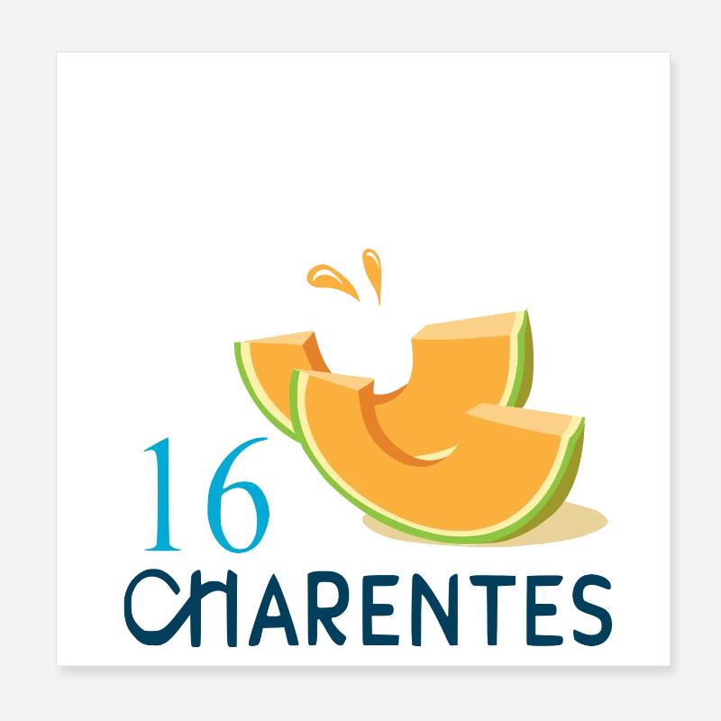 Charentes - Poster 20 x 20 cm - blanc
