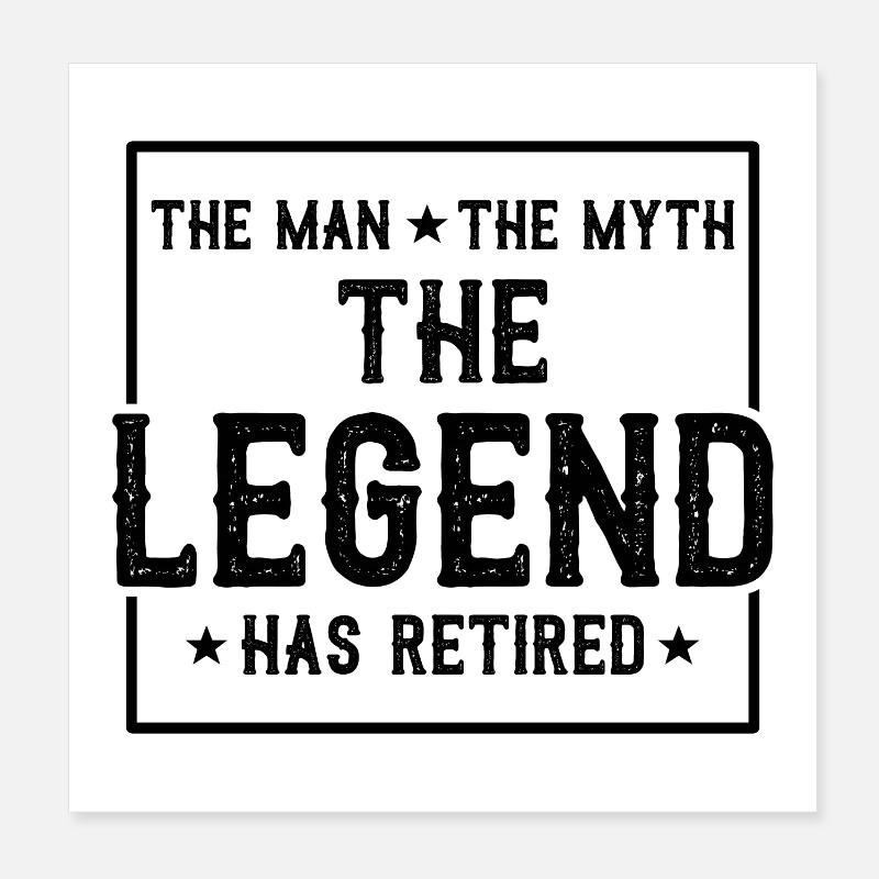 Funny Retirement Gift Poster 8" x 8" (20x20 cm)