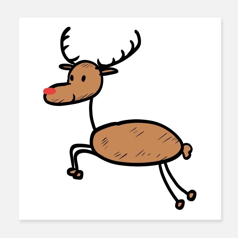 Fun Rennier Noël Poster 20 x 20 cm