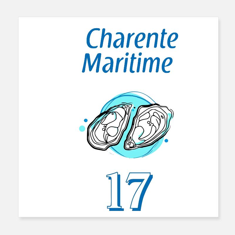 Charente-Maritime Poster 20x20 cm