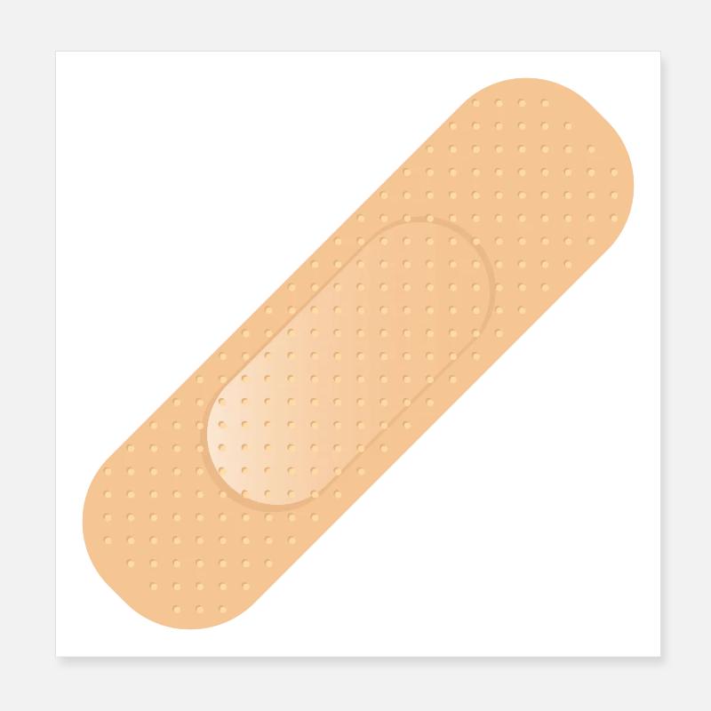 simple sticking plaster as a design element Poster 8" x 8" (20x20 cm)