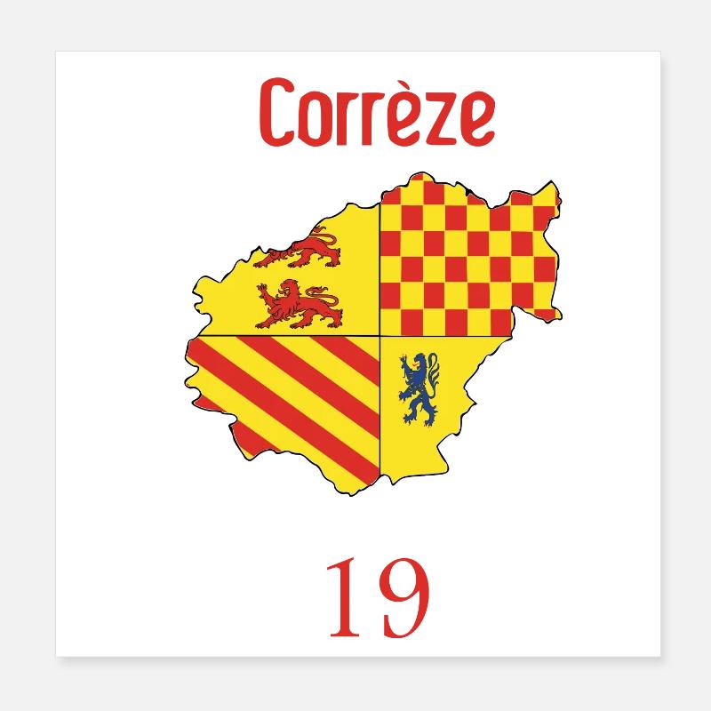 Corrèze Poster 20 x 20 cm