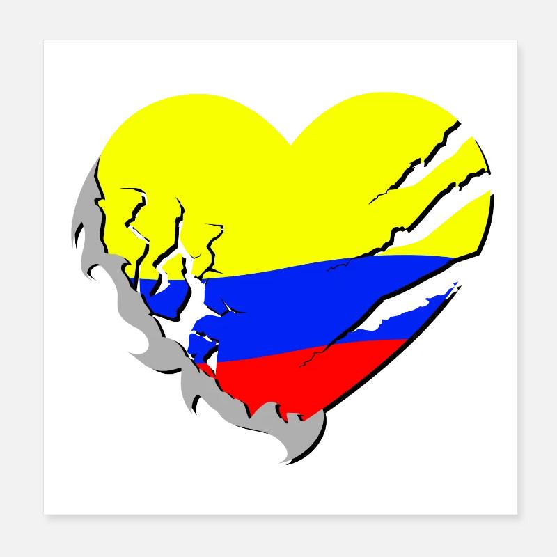 Colombia Poster 8" x 8" (20x20 cm)