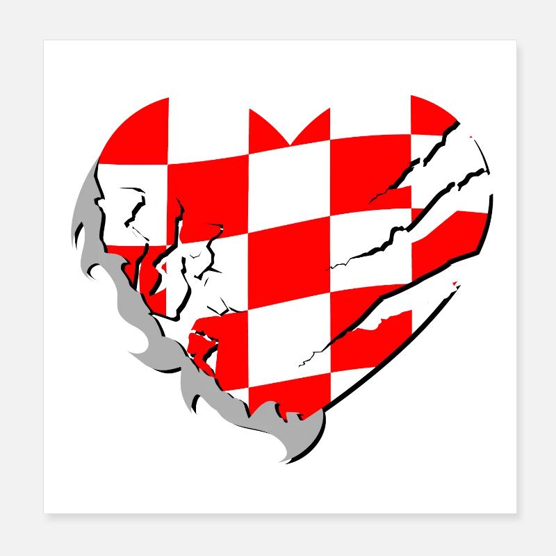 Croatie - Croatie Poster 20 x 20 cm