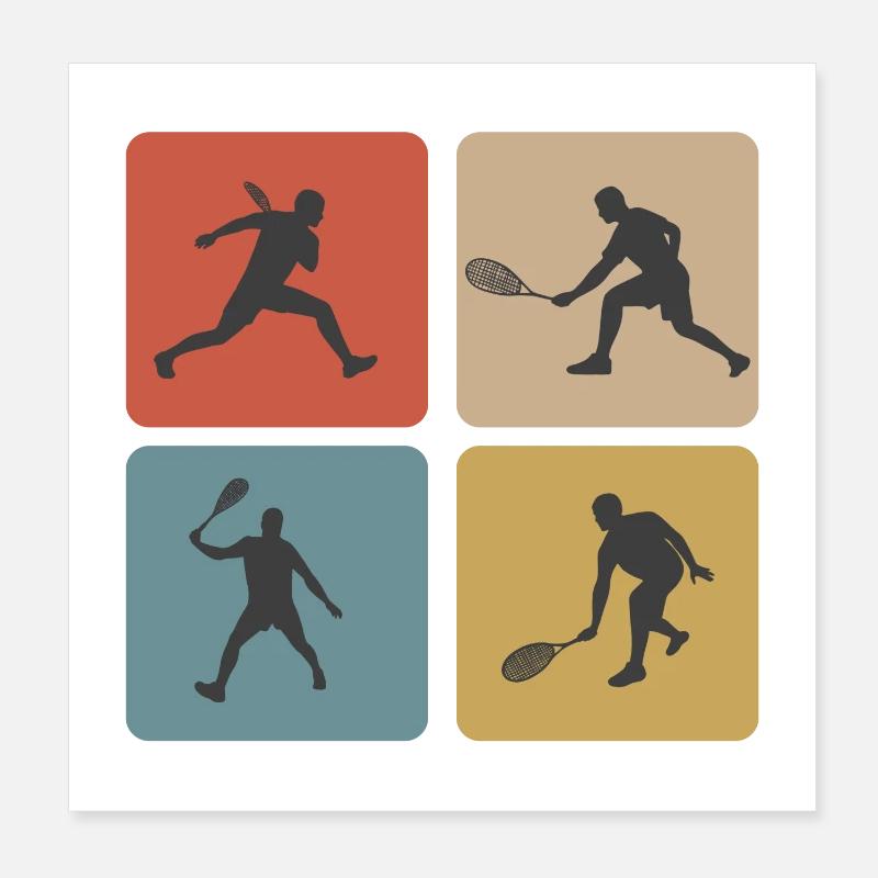 design sport de squash Poster 20 x 20 cm