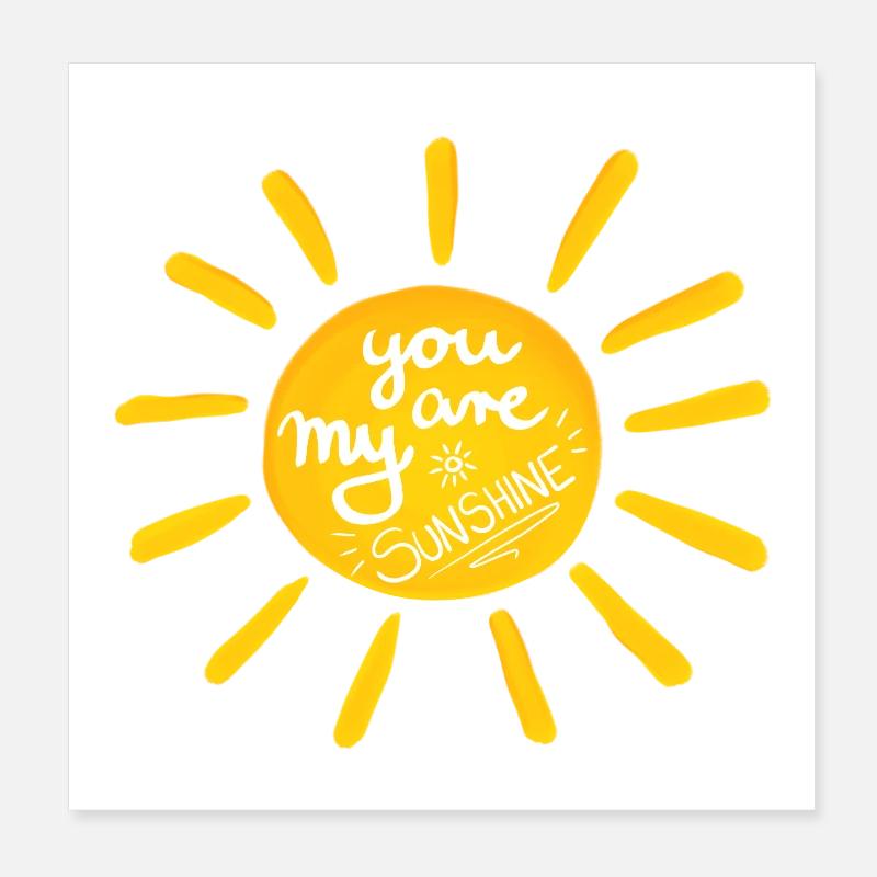 Sunshine; Sonne Poster 20x20 cm