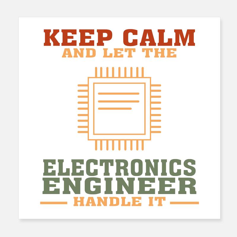 Funny Electronics Engineering Zitat für Electronic - Poster 20x20 cm - Weiß