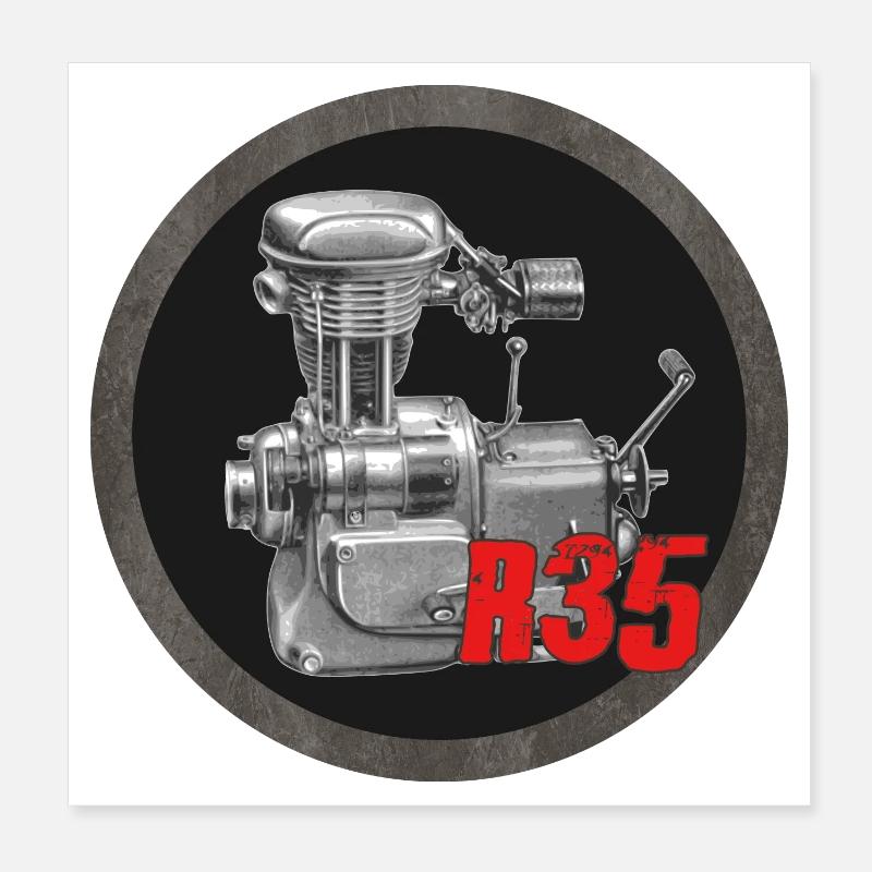 EMW R35 Oldtimer Moto Poster 20 x 20 cm