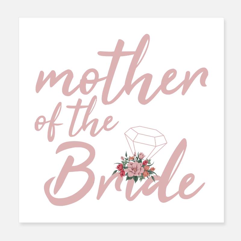Mutter der Braut Muttertag Poster 20x20 cm
