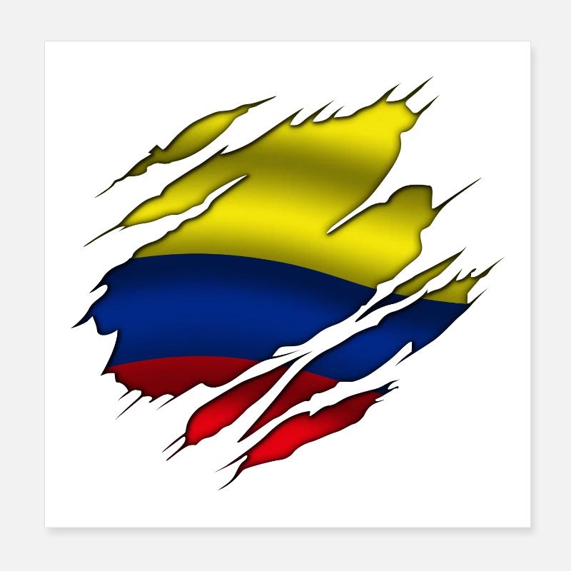 Colombie - Poster 20 x 20 cm - blanc