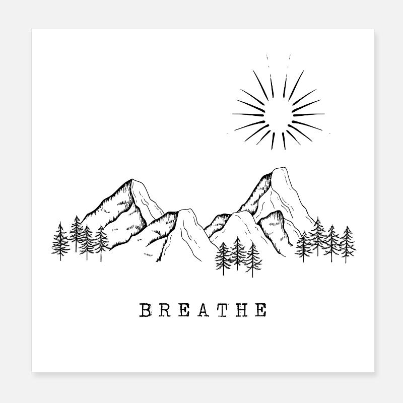 Mountain Landscape - Mointain Landscape Poster 8" x 8" (20x20 cm)
