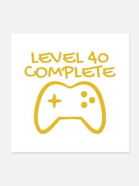 40e anniversaire - 40 ans de cadeau - Poster 20 x 20 cm - blanc - Devant