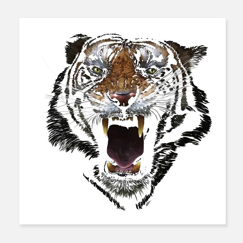 Tigre Poster 20 x 20 cm