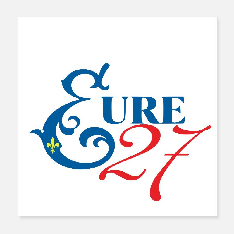 Eure - Poster 20 x 20 cm - blanc