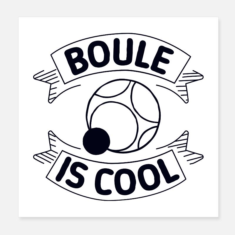 Boule de pétanque est cool Jeu Pétanque Boules boules Poster 20 x 20 cm