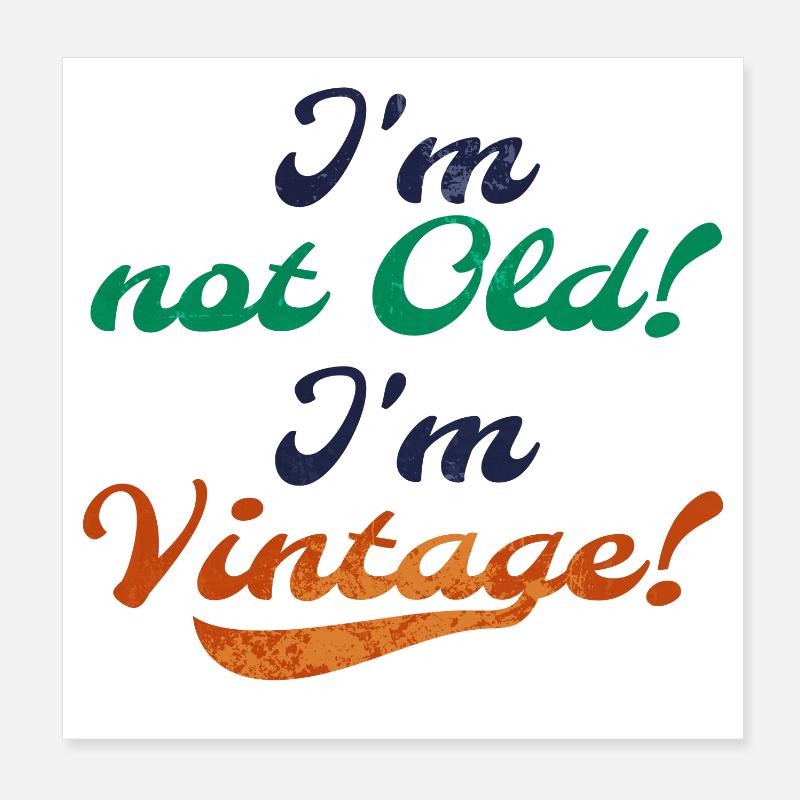 Alt Vintage Retro Statement Poster 20x20 cm