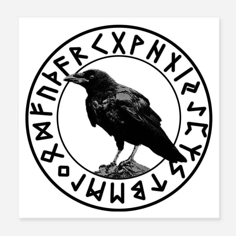 Crow Poster 8" x 8" (20x20 cm)