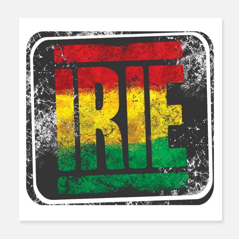 Authentisches Rasta-Design mit Farbverlauf Poster 20x20 cm