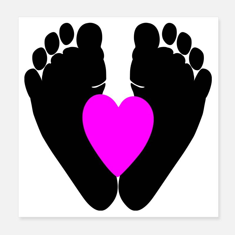 Pieds de bébé GROSSESSE Poster 20 x 20 cm