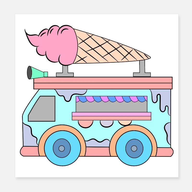 Süßigkeiten Kids Eiscreme Poster 20x20 cm