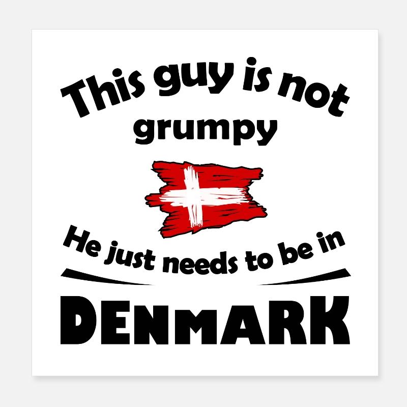 Danemark Poster 20 x 20 cm