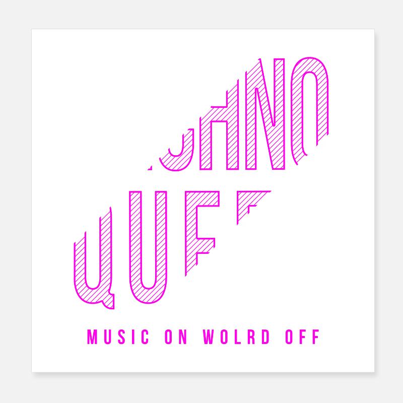 design techno queen Poster 20 x 20 cm