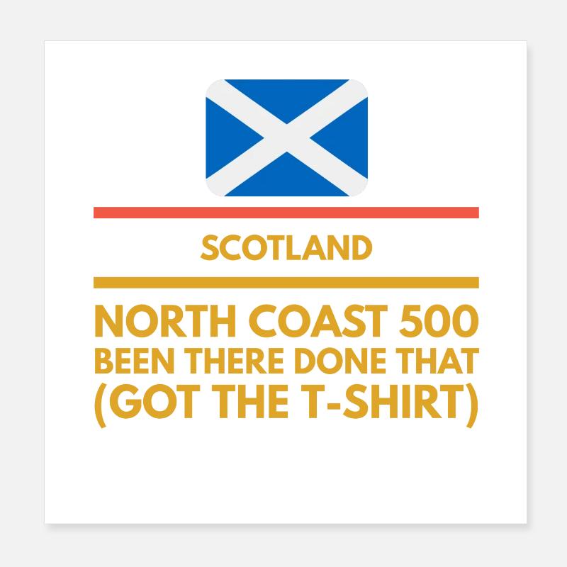 North Coast 500 Écosse Poster 20 x 20 cm