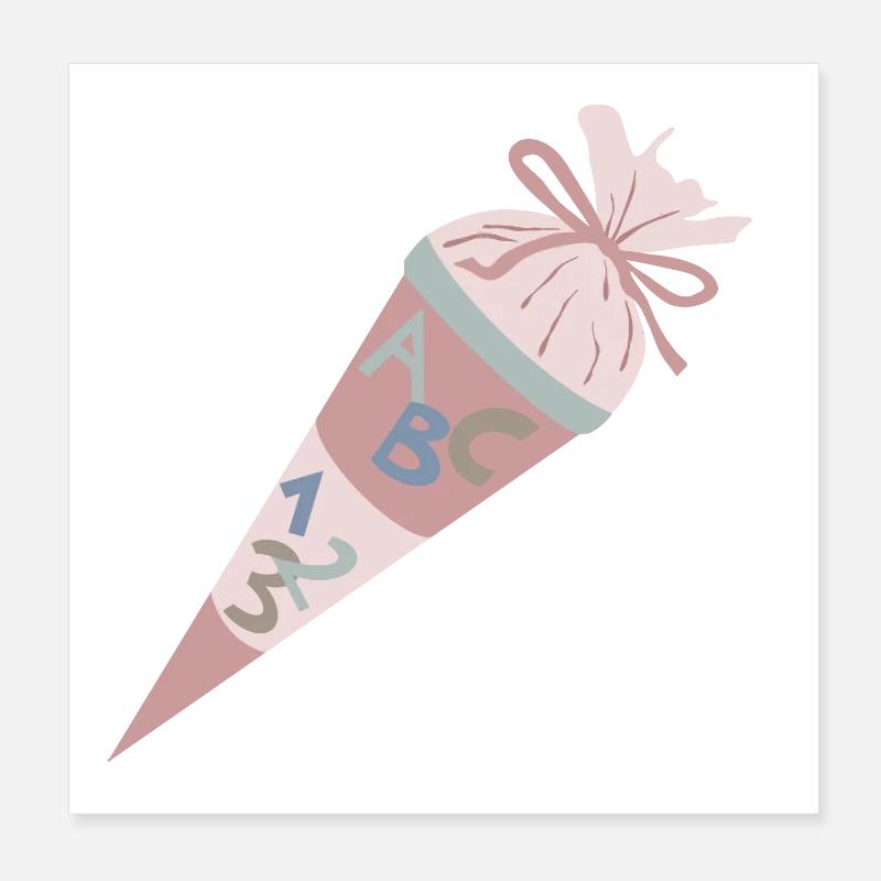 Cartable Rose Poster 20 x 20 cm