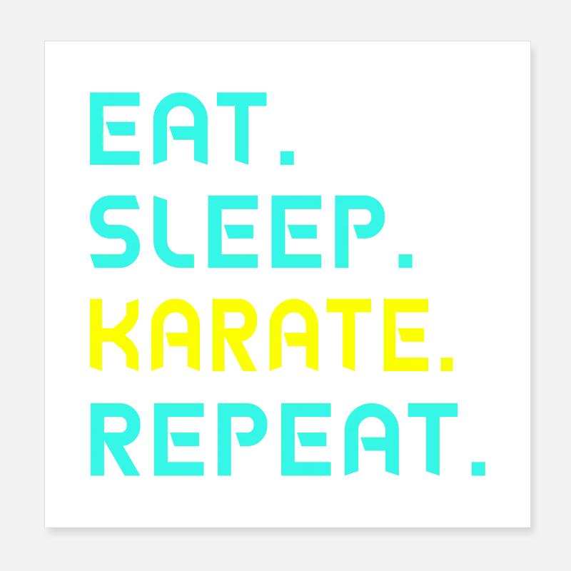 Eat. Sleep. Karate. Repeat. Poster 20x20 cm