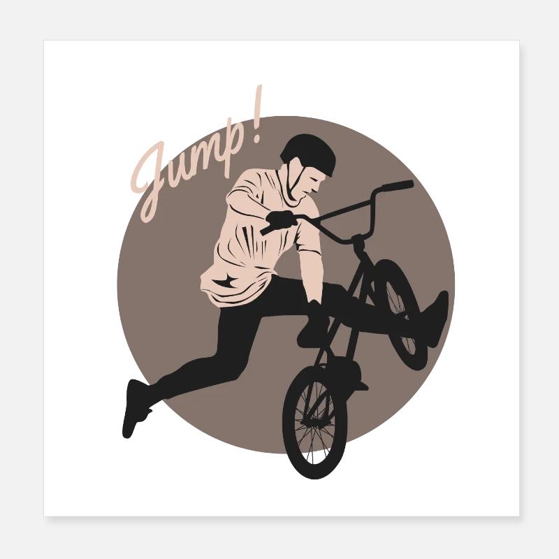 Drôle de vélo Vélo Citation Typographie Poster 20 x 20 cm