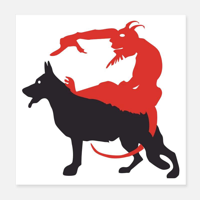 Shepherd diable - BIG Poster 20 x 20 cm